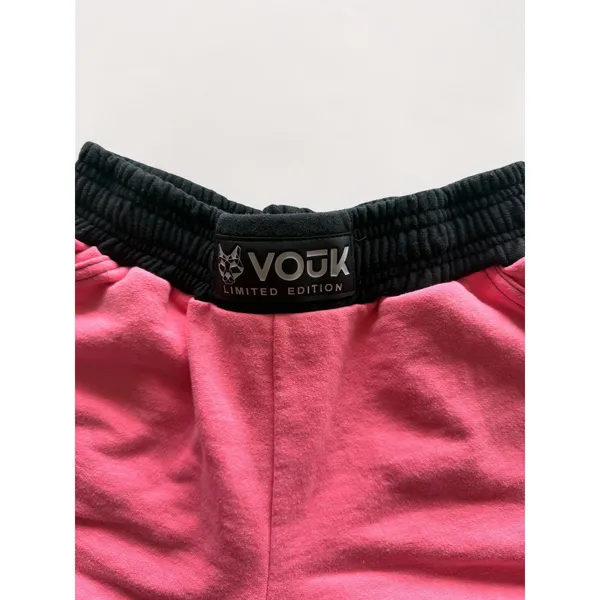 VOUK Limited Edition Womens Pink Athletic Shorts Black Trim‎ Size Medium - Image 3