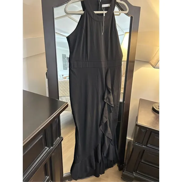 NEW Black Halter Formal Mermaid Maxi Dress 18 - Image 4