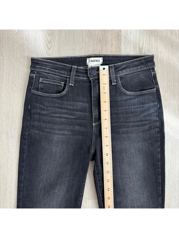 L'Agence EUC Women's Dark Wash High Rise Skinny Jeans Size 28 - Image 3
