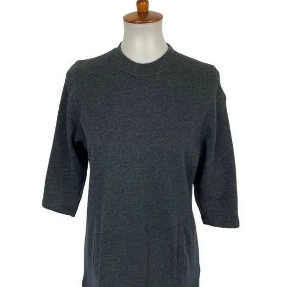 Fabletics Sweater Dress Small Gray Long‎ Sleeve Athleisure Cozy - Image 2