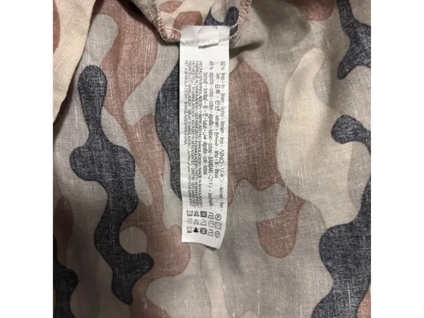 Zara Linen Blend Camo Print Mini Dress Size M - Image 7