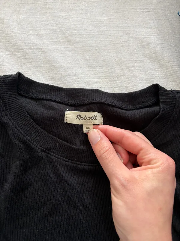 Madewell Brightside Finerib Long Sleeve Tee - Image 3