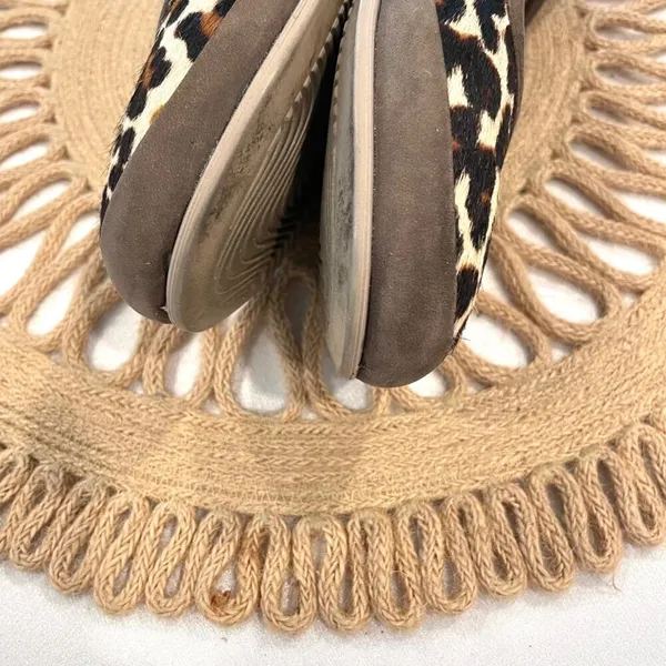 Ecco Felicia Loafers Size EU 36 Brown Leopard Flats Calfhair Animal Print - Image 6