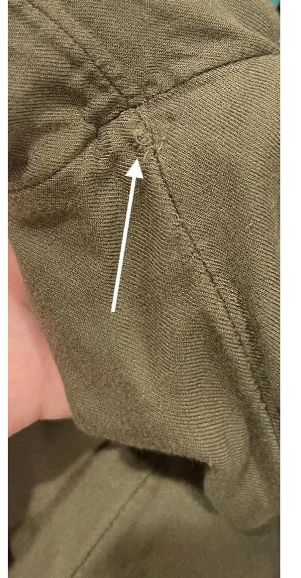 AMERICAN EAGLE Wide Leg Olive Green Pants - Image 6