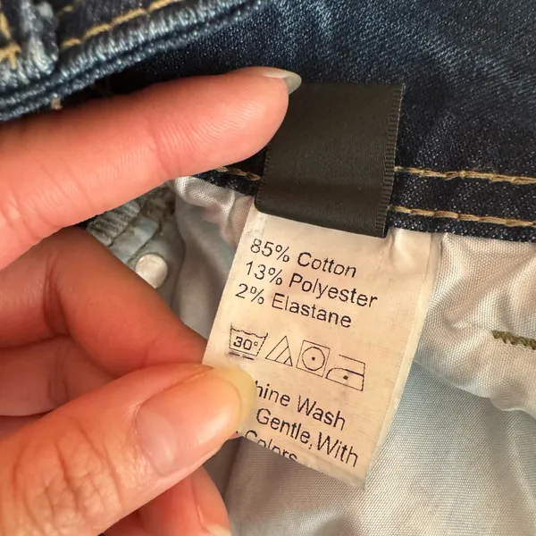 SheIn Dark Blue Pleated Denim Ultra Mini Skirt Size Medium - Image 5