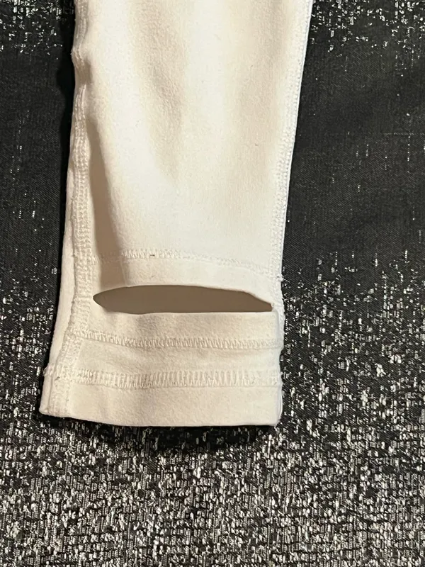 Womens XS Alo Yoga West Coast Laser Cut High Waisted Leggings- White - Image 6