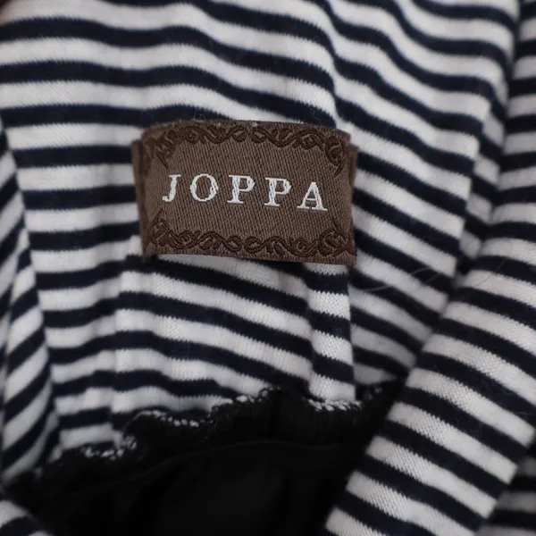 Joppa Womens Striped V-Neck Bubble Hem Mini Dress Black White Large USA - Image 2