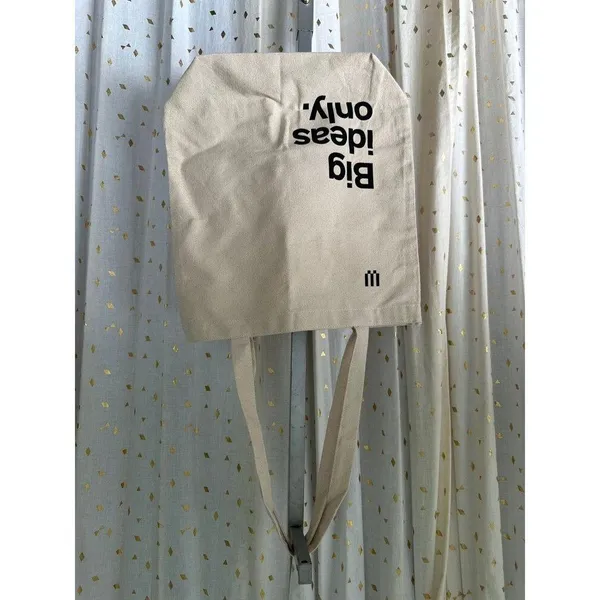 Wired NWOT Magazine Manhattan 'Big Ideas Only' Novelty Natural Canvas Tote Bag - Image 2
