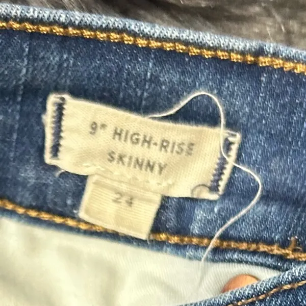 Madewell 9” High-Rise Skinny Jeans Classic Blue Jeans Size 24 - Image 6