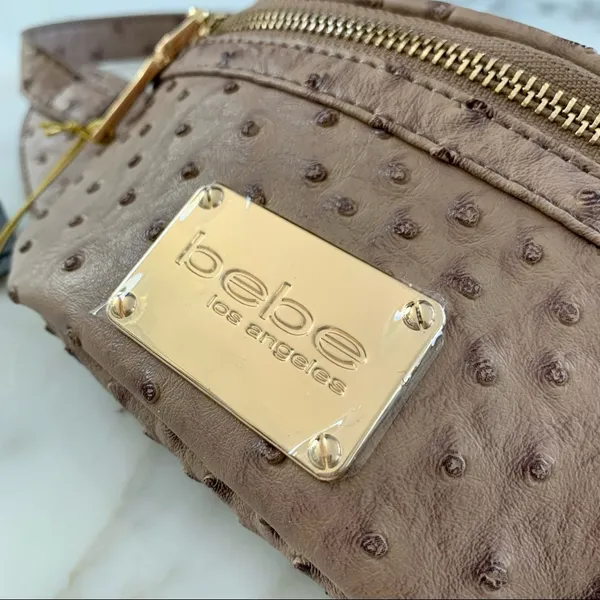 Bebe Ophelia Ostrich Fanny | Taupe - Image 3