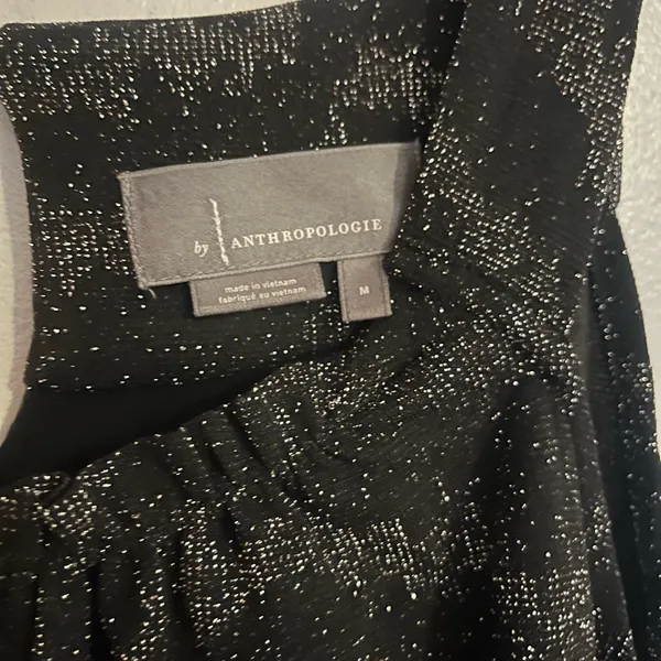 Anthropologie Black and Silver Blouse‎ - Image 4