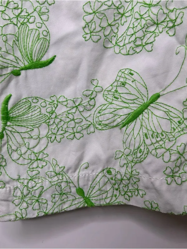 Lilly Pulitzer Green Embroidered Butterfly Print Crop Pants Size 6 - Image 6