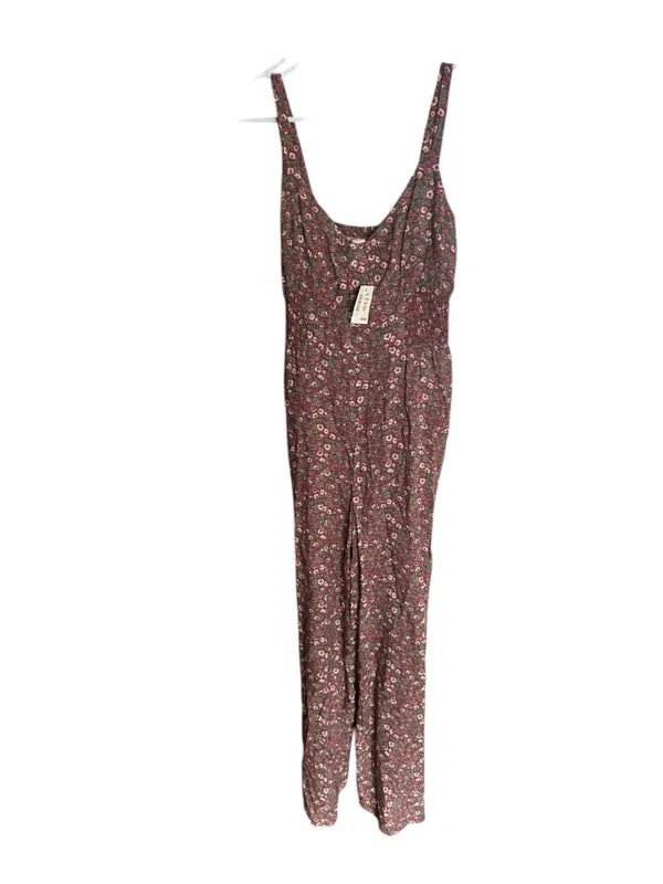 Aeropostale NWT Floral Jumpsuit Smocked Boho Cottagecore Wide Leg Flowy - Image 6