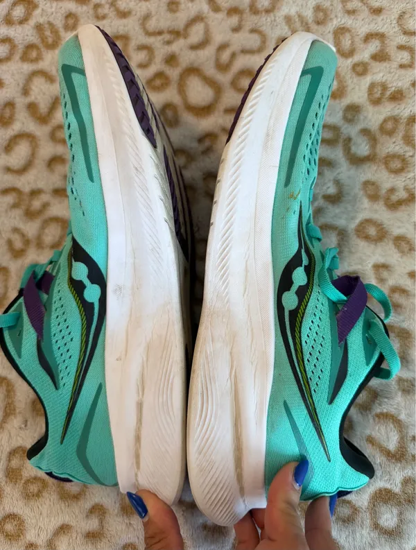 Saucony Women's Ride 15 Teal Green Running Athletic Shoes Size: 9.5 - Image 4