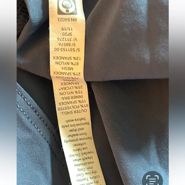 Athleta Solace Support Top, SIZE XS                       Charcoal - Image 10