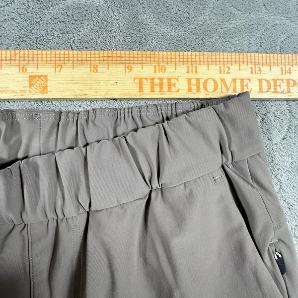 Vuori Miles Ankle Pants Women XS Chia Brown Tapered Joggers Zip Pocket Travel - Image 9