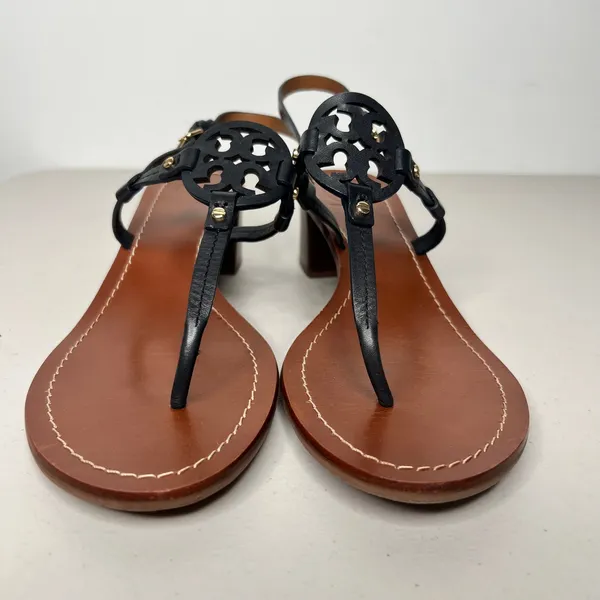 Tory Burch Miller Block Heel Sandals Size 9 - Image 8
