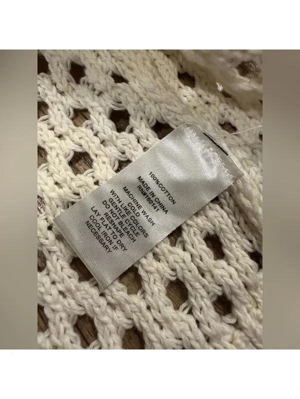 89th + Madison Cream Open-Knit Cardigan XL - Image 4
