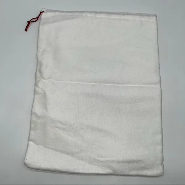 Christian Louboutin White Cotton Satin Lined Drawstring Dust Bags w/Red Logo - Image 5