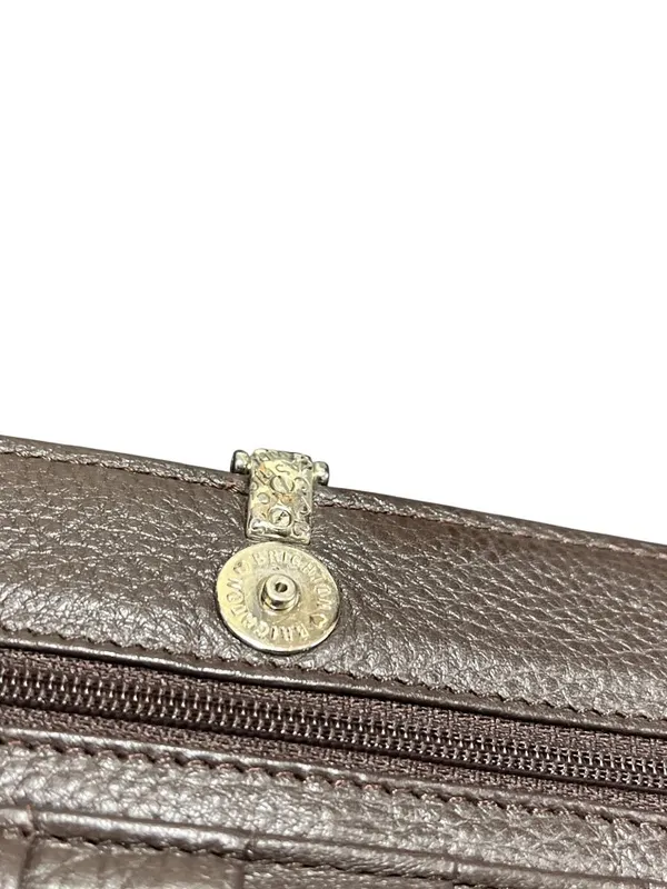 Brighton wms vintage brown leather zebra clutch wallet sz 7.5"x5" SKU 10-787 - Image 10