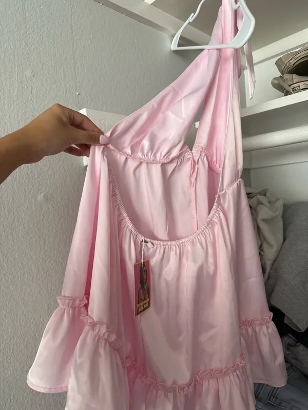 Strawberry Milk Mob Darla Mini Dress Satin - Image 3