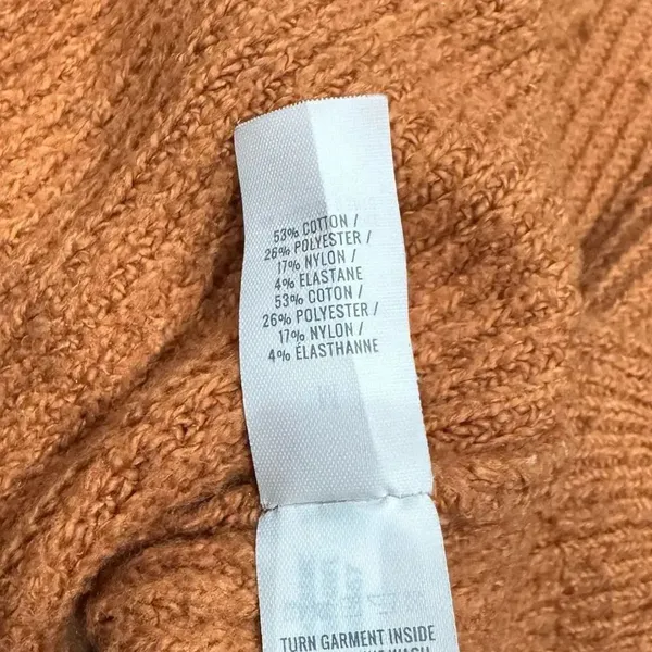 Aerie Cozy Up Ribbed Oversized Pullover Sweater Rust Orange Women’s Medium - Image 3