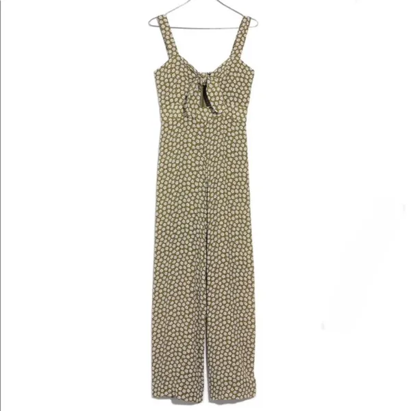 Plumeria Green Floral Cutout Romper - Image 3