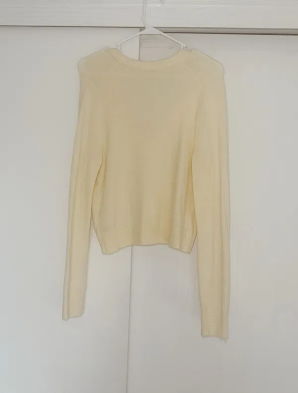 Abercrombie Butter Yellow Merino-Wool Blend Sweater - Image 4