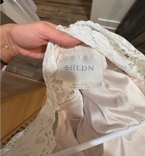 BHLDN Long Sleeve Mock-Neck Stretch Lace Maxi Dress - Image 9