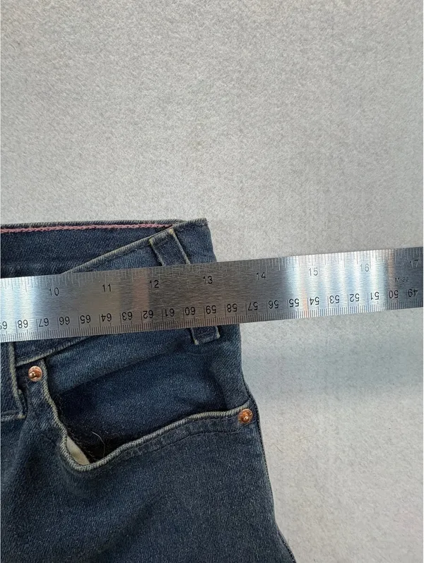 Signature Levi Strauss Heritage Mom Jeans Women’s 12 High Rise Blue Denim 24” - Image 6