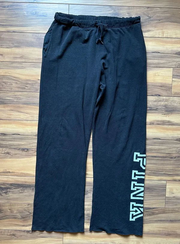 Victoria Secret Pink Black Sweatpants - Image 2