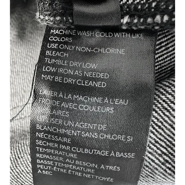 We‎ The Free People Black Denim Mini Skirt 25 Frayed Hem Rocker Festival Revival - Image 14