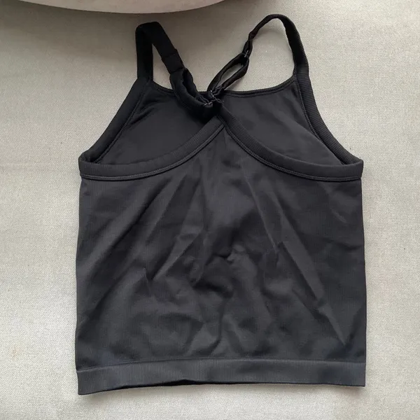 Alo Yoga Seamless Ribbed Favorite Full Length Bra Tank Black M - Image 4
