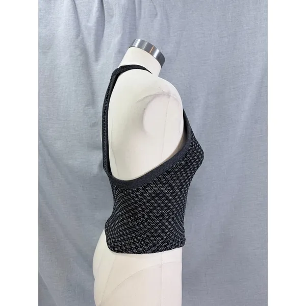 NWT FP Movement Black Snowflake Halter Tank Top Holiday Après Ski XL - Image 2
