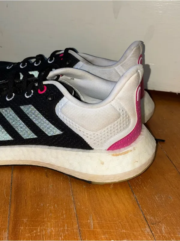 ADIDAS Pureboost 21 Running Shoes Black/White WOMEN Size 9 GX8088 - Image 2