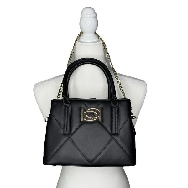 Bebe Bag Y2K Quilted Faux‎ Leather Mini Satchel Handbag Purse Small - Image 7