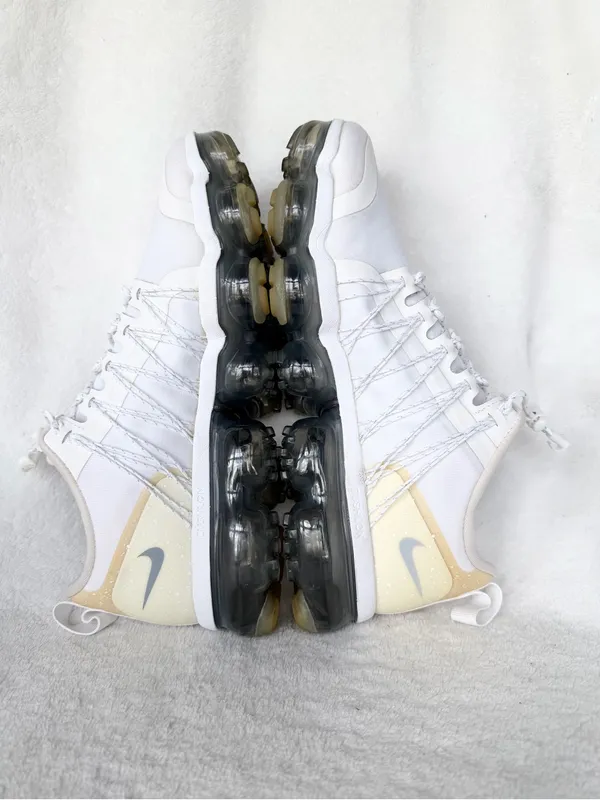 Nike Air Vapormax Run Utility White Silver Shoes AQ8811-100 Women's Size 8 - Image 6