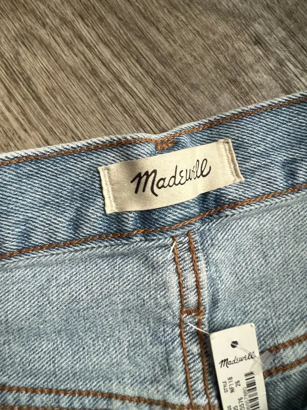 NWT Madewell baggy straight jeans size 26 - Image 7