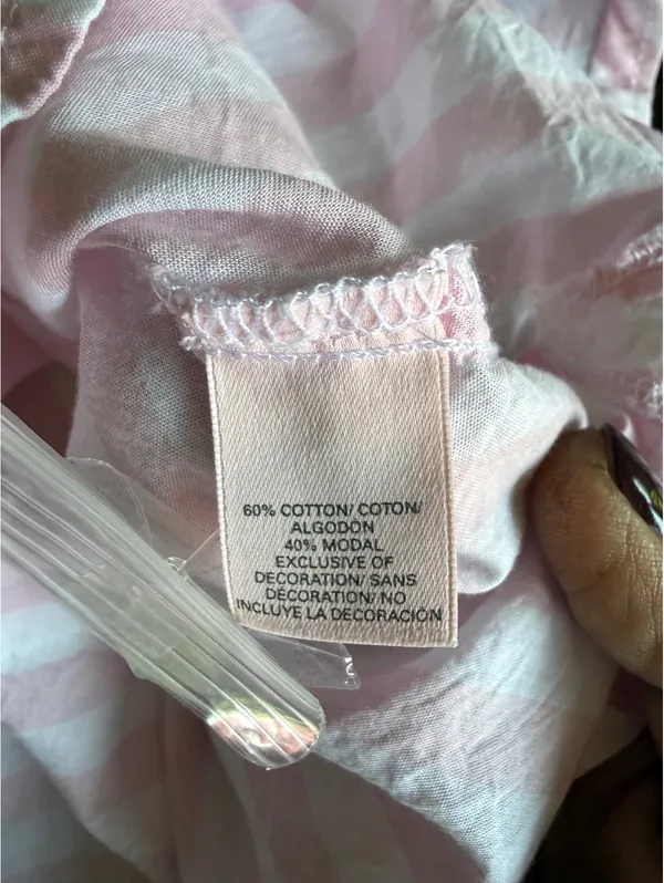 Victoria's Secret Pink Striped Long Sleeve Sleep Shirt/Dress XS - Image 7