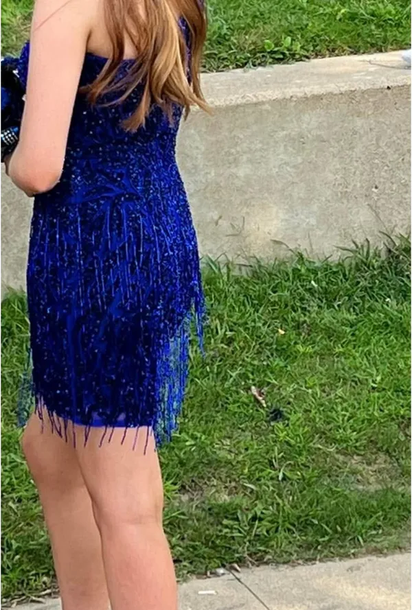 Sherri Hill Homecoming Dress Blue - Image 3