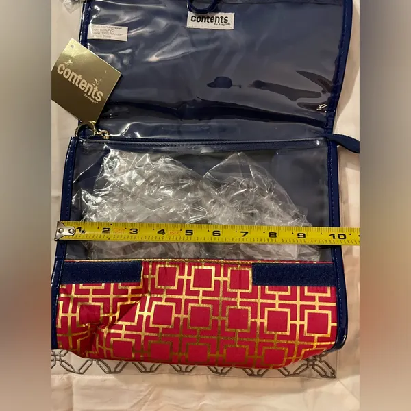 Contents by Allegro Toiletry Bag. Pink/Gold - Image 5