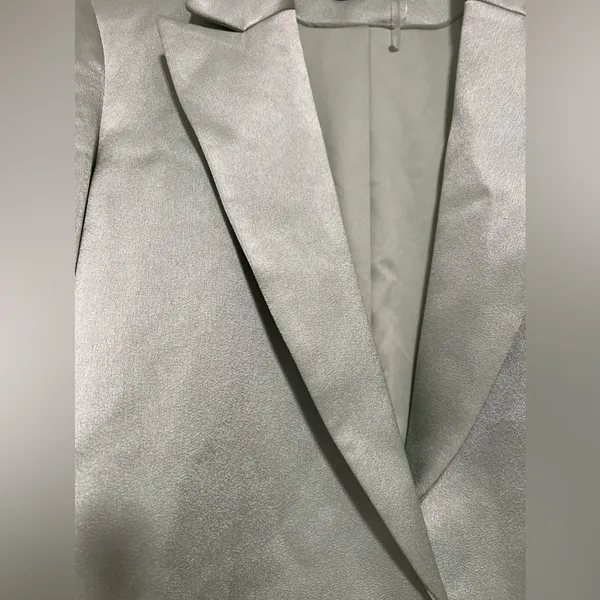 Alice + Olivia $495 Denny Single Breasted Green Tea Blazer Size‎ 4 - Image 4