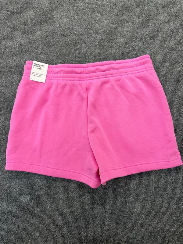 Nike Standard Fit Mid Rise Women's Pink Athletic 4”Length Drawstring Shorts - Image 7
