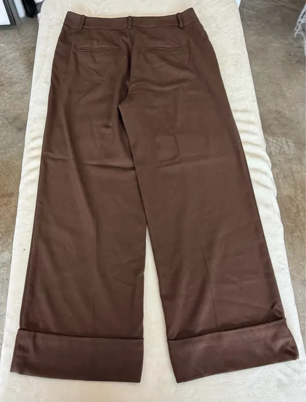 Women's LOFT Brown Cuffed Dress Pants - Image 9