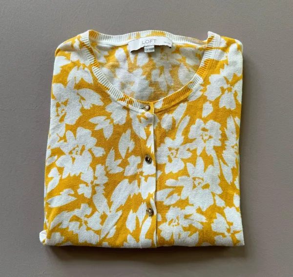 Loft Floral Print Cardigan - Image 3