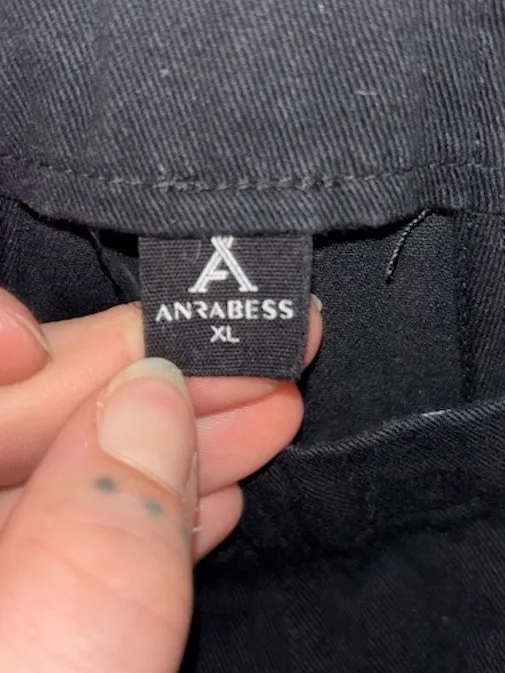 Anrabess Black Romper Shorts Size XL - Image 3