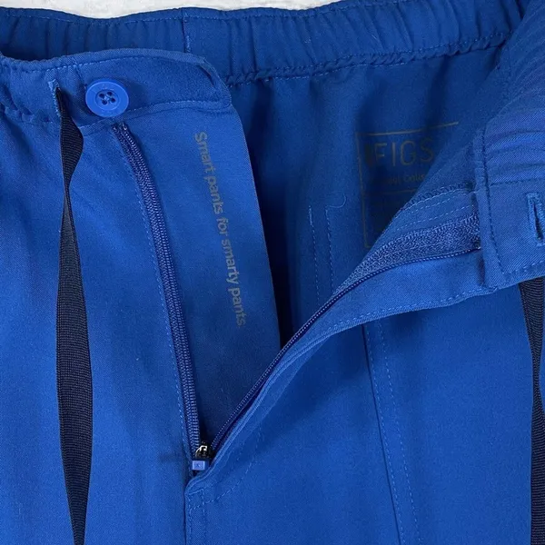 Figs Technical Collection Large Scrubs Pants Elastic Waist Pockets Straight Blue - Image 9