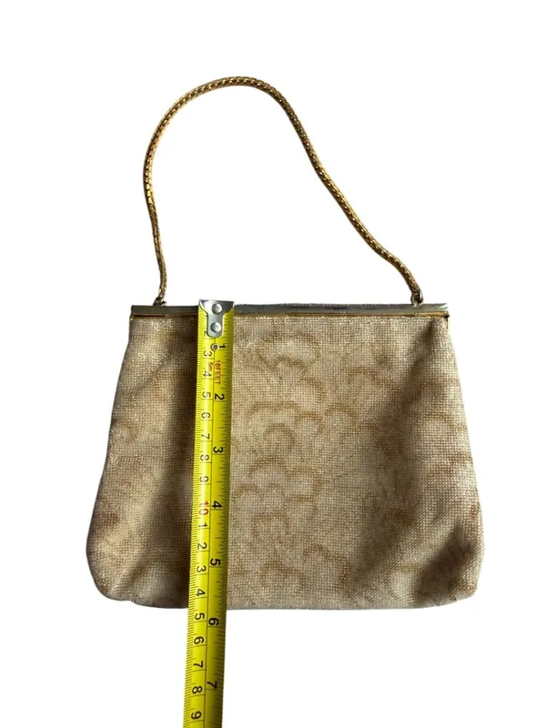 WALBORG Vintage Gold Rhinestone Cocktail Clutch Bag - Image 3