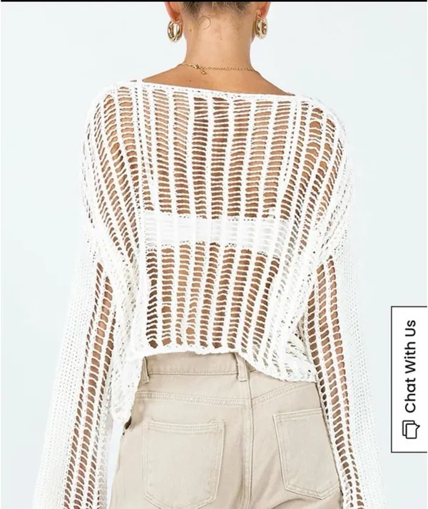 Princess Polly Kennedy Sweater White - Image 4