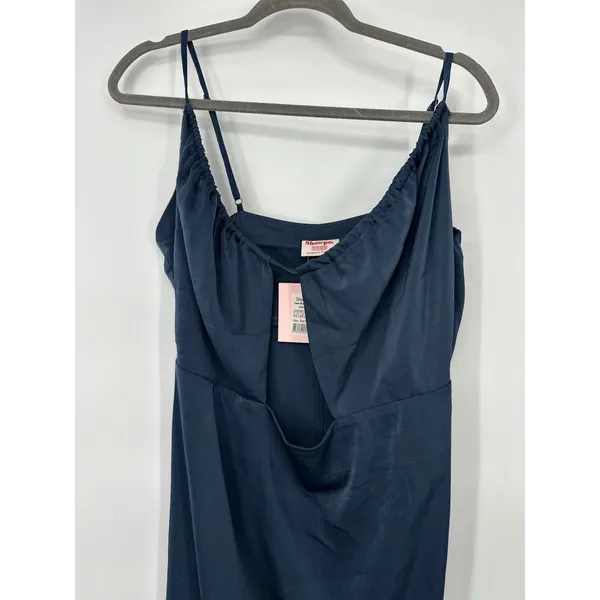Showpo Lisah Maxi Dress 10‎ Navy Satin Cutout Sleeveless Formal Evening Wedding - Image 9